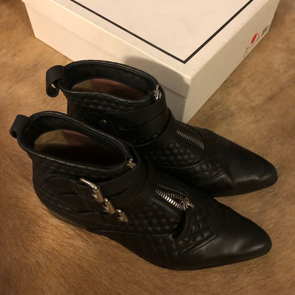 Tabitha Simmons Early Quilted Leather Ankle Boots